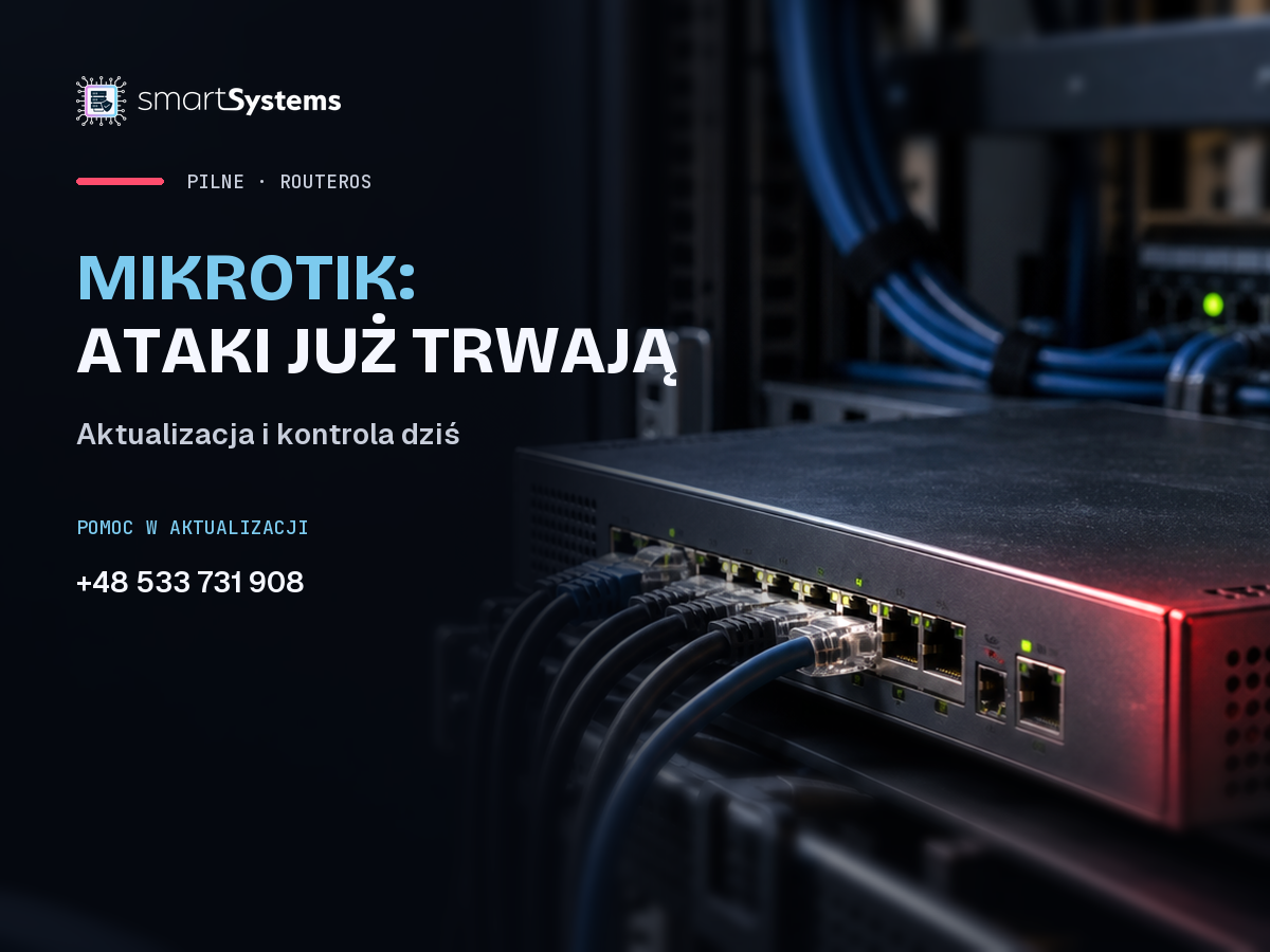 Pilny alert o aktywnych atakach na MikroTik RouterOS